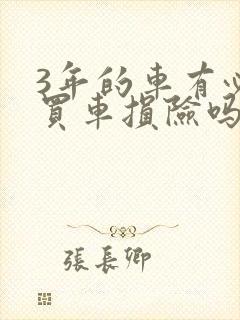 3年的车有必要买车损险吗