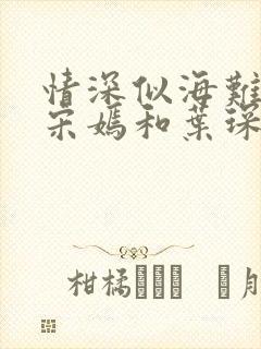 情深似海难回首宋嫣和叶琛