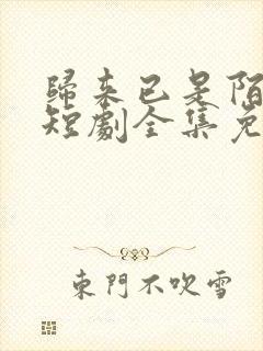 归来已是陌路人短剧全集免费观看