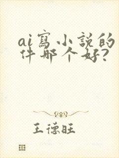 ai写小说的软件哪个好?