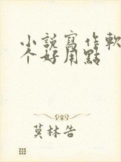 小说写作软件哪个好用点