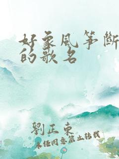 好象风筝断了线的歌名