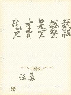 我才是总裁夫人免费完整版观看大结局