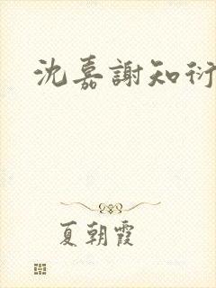 沈嘉谢知衍小说