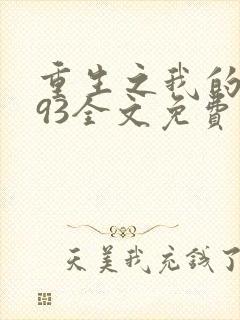 重生之我的1993全文免费阅读