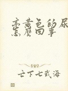 亮黄色的尿液是怎么回事