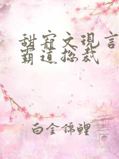 甜宠文现言推荐霸道总裁