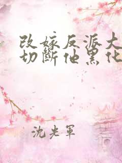 改嫁反派大佬我切断他黑化根源