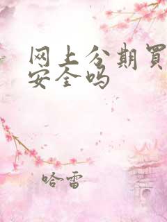 网上分期买手机安全吗