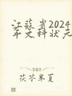江苏省2024年文科状元