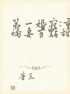 第一婚宠:重生娇妻有点甜