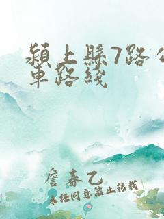 颍上县7路公交车路线