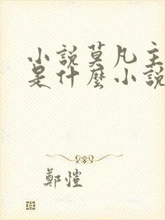 小说莫凡主角的是什么小说