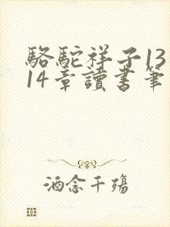 骆驼祥子13到14章读书笔记