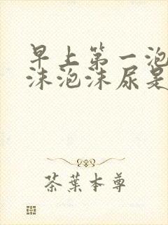 早上第一泡尿泡沫泡沫尿是怎么回事