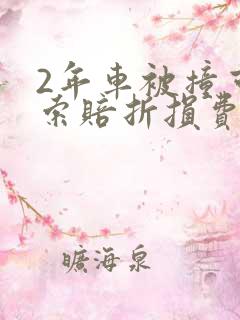 2年车被撞可以索赔折损费吗