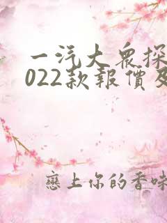 一汽大众探歌2022款报价及图片