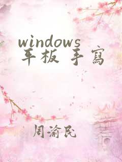 windows平板 手写