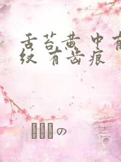 舌苔黄 中有裂纹 有齿痕