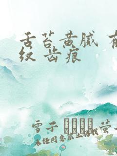 舌苔黄腻 有裂纹 齿痕