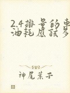 2.4排量的车油耗应该多少