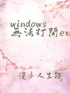 windows无法打开exe文件怎么办