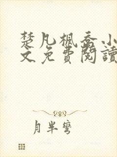 楚凡枫乔小说全文免费阅读最新章节