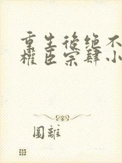 重生后绝不嫁给权臣宗肆小说最新章节