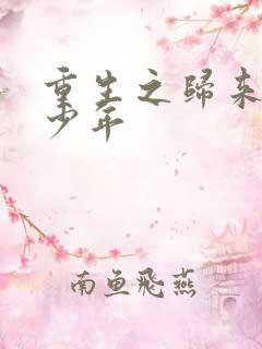 重生之归来仍是少年