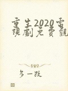 重生2020电视剧免费观看全集完整版高清
