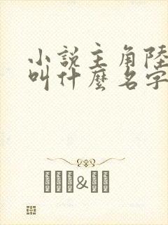 小说主角陆凡的叫什么名字