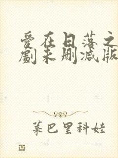 爱在日落之前泰剧未删减版