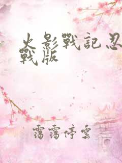 火影战记忍界大战版