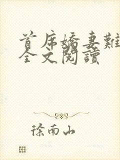 首席娇妻难搞定全文阅读