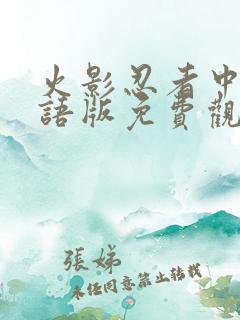 火影忍者中文国语版免费观看