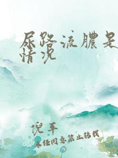 尿路流脓是什么情况