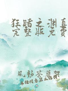 狂赌之渊真人版完整版免费的