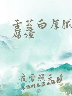 舌苔白厚腻像豆腐渣