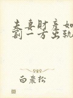 夫妻财产如何分割一方出轨