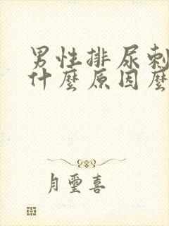 男性排尿刺痛是什么原因么原因