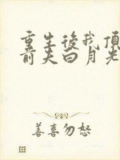 重生后我顶替了前夫白月光有声版