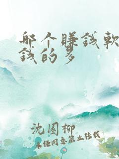 哪个赚钱软件赚钱的多