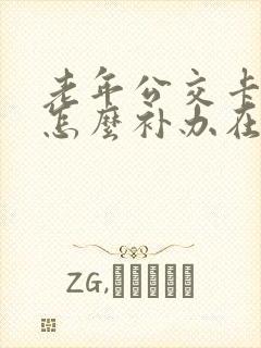 老年公交卡丢了怎么补办在哪里补办