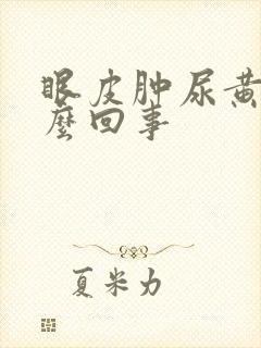 眼皮肿尿黄是怎么回事