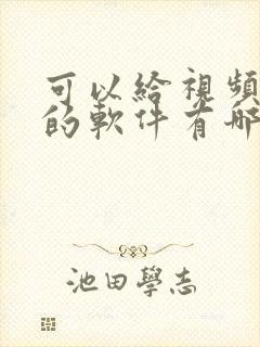 可以给视频打码的软件有哪些