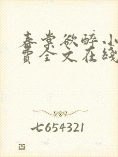 春棠欲醉小说免费全文在线阅读