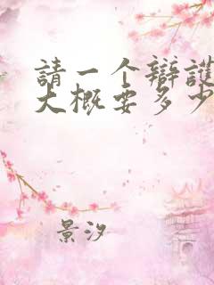 请一个辩护律师大概要多少钱?