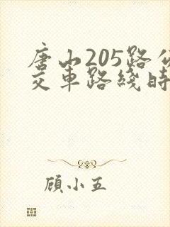 唐山205路公交车路线时间表