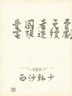 爱国者免费观看电视连续剧