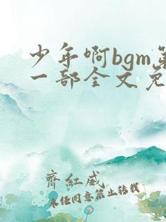 少年啊bgm第一部全文免费阅读